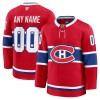 Miehille NHL Montreal Canadiens Pelipaita Custom Fanatics Premium 2024-25 koti Punainen